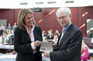 EWLA President with Mr Herman Van Rompuy President of the European Council
