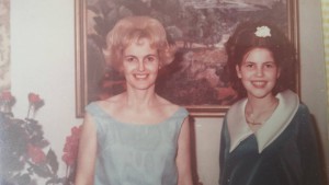 með mömmu nýfermd