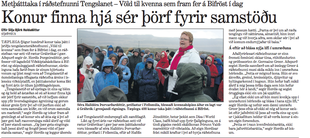 Konur finna hjá sér þörf fyrir samstöðu