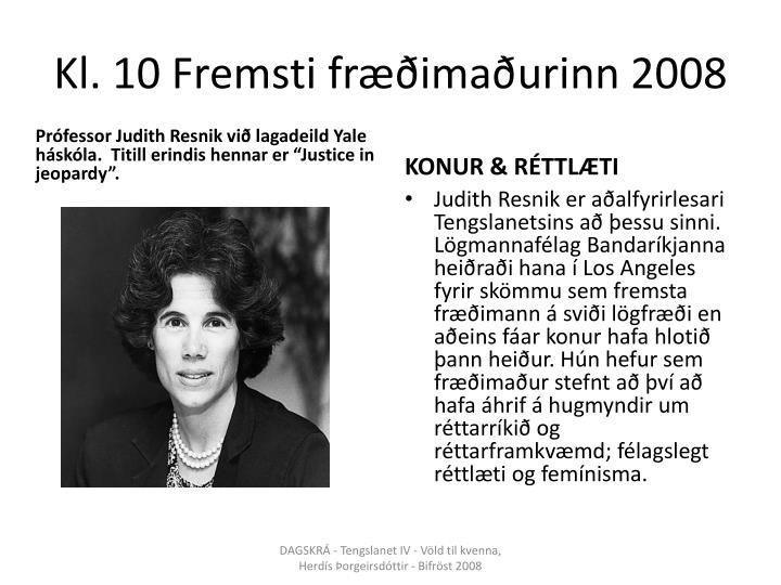 Glærukynning á tengslanets-ráðstefnu 2008