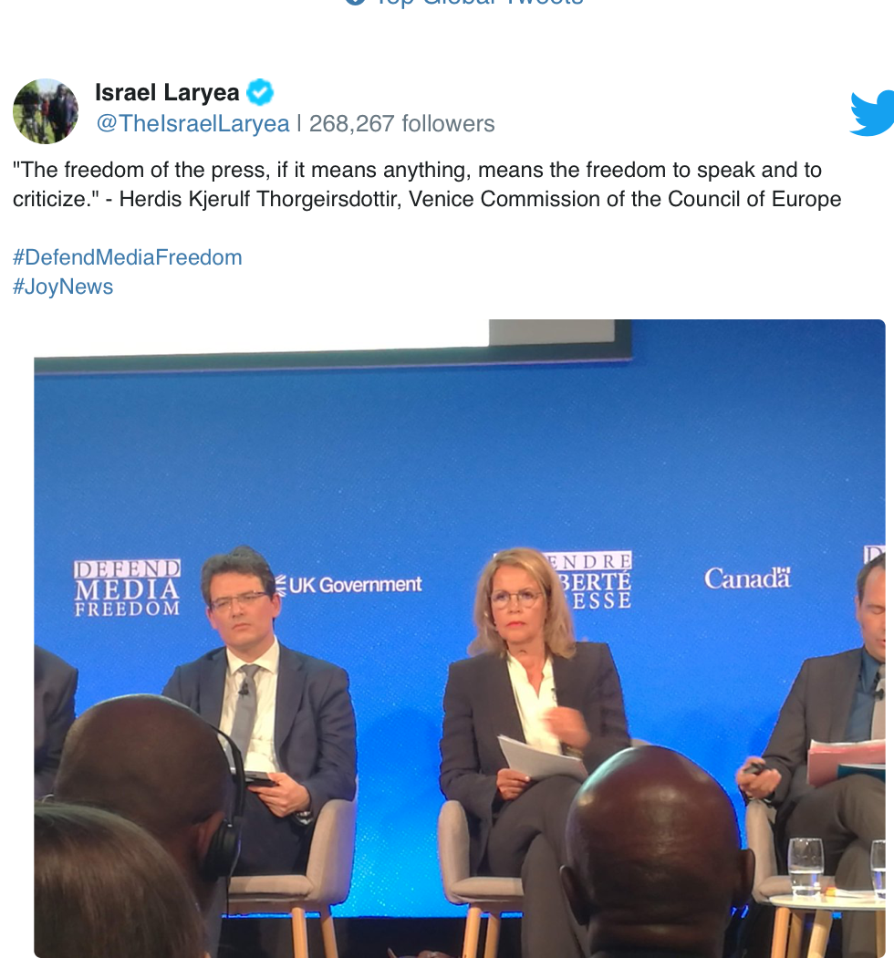 Alþjóðleg fjölmiðlaráðstefna í London