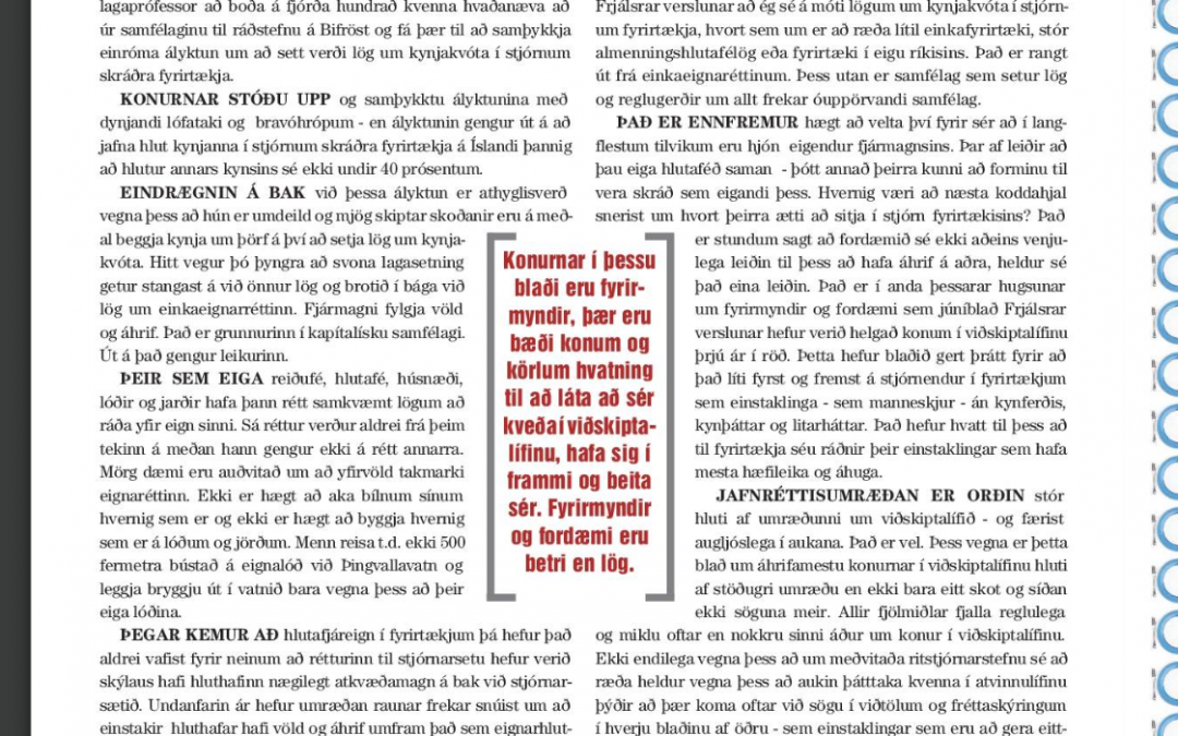 Áhrif á lagasetningu