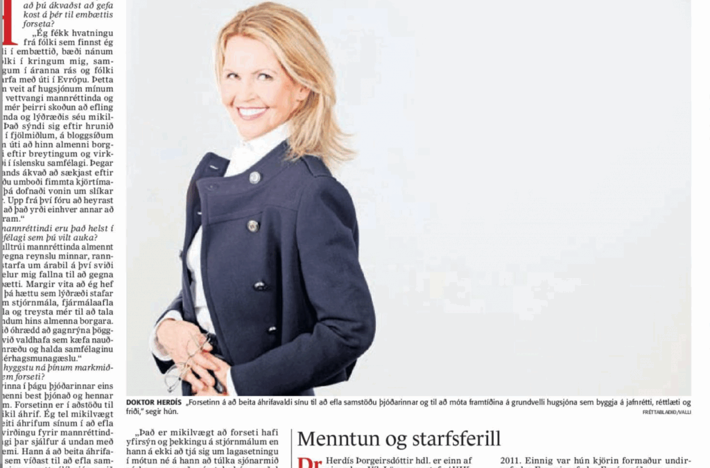 Viðtal í Fréttablaðinu