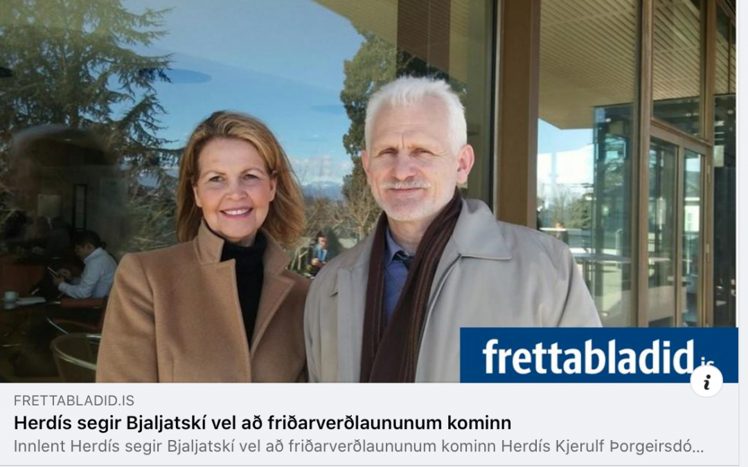 Viðtal í Fréttablaðinu vegna friðarverðlauna Nóbels
