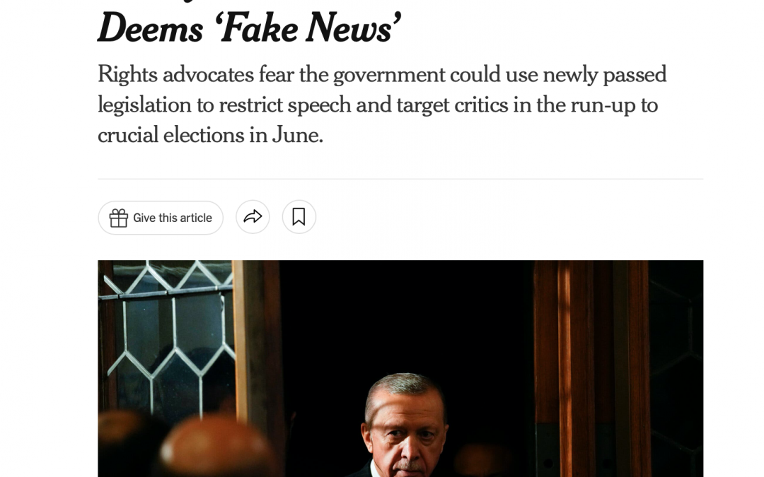 New York Times vísar í álit Feneyjanefndar